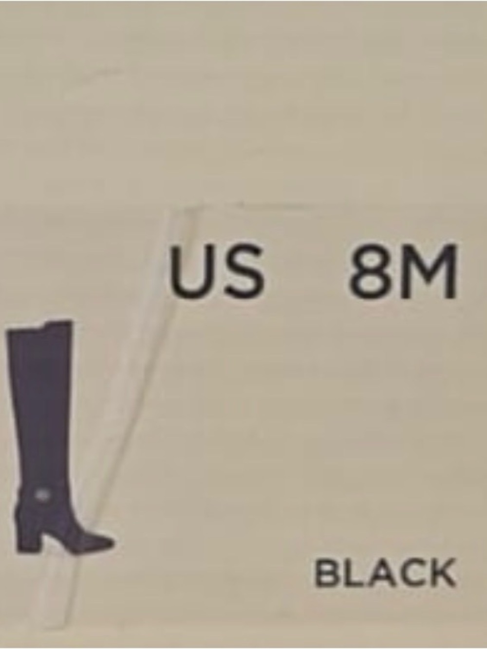 Michael Kors Knee High Boots Black Gold Logo Block Heel Sz 8M with Box - Picture 6 of 6